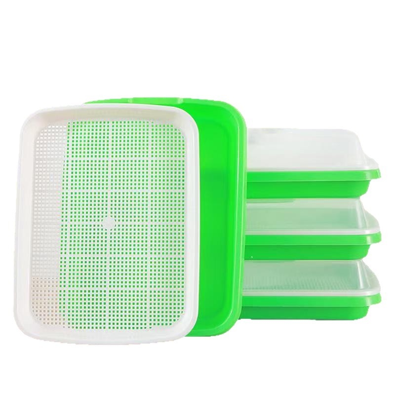 Ghiveci din plastic pentru răsaduri, cu tavă hidroponică cu două niveluri