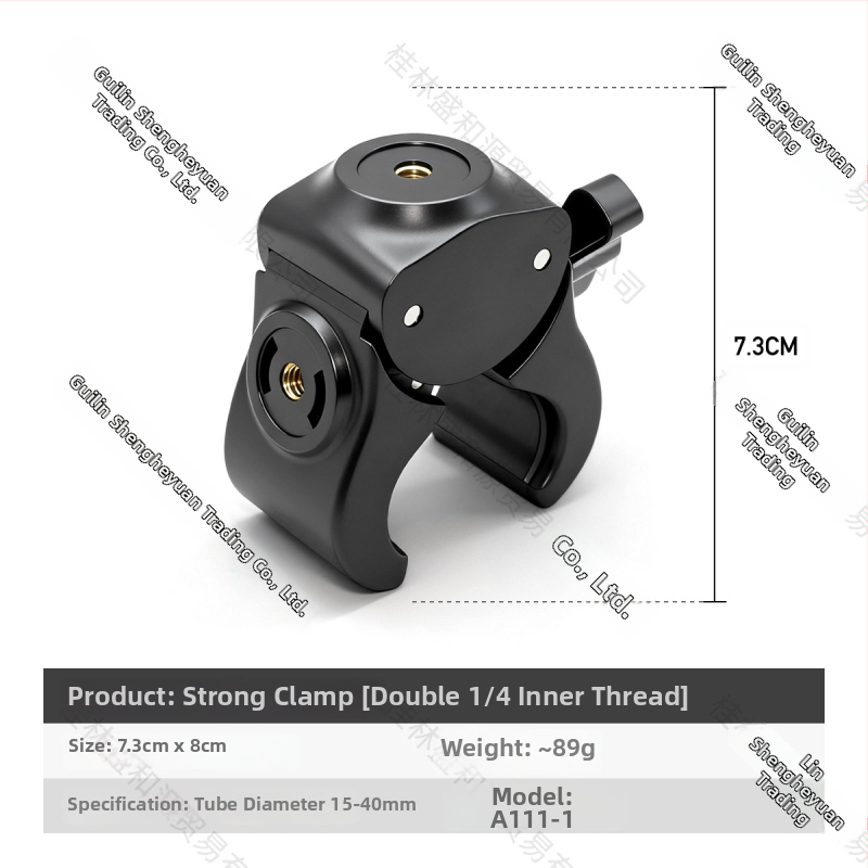 Univerzálny držiak na mobilný telefón pre živé vysielanie s viacnásobným upínaním na rám bicykla a gimbal statív – ABS materiál