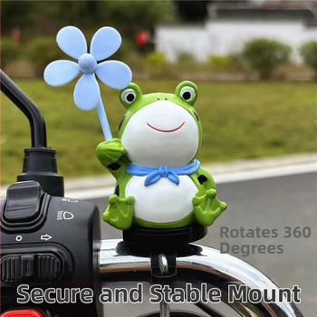 Doplnok na bicykel: kreslená žaba veterný vrtuľník, motív bambus dragonfly, živica