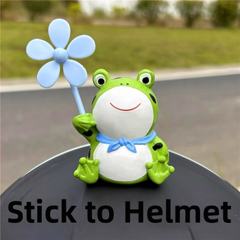 Doplnok na bicykel: kreslená žaba veterný vrtuľník, motív bambus dragonfly, živica