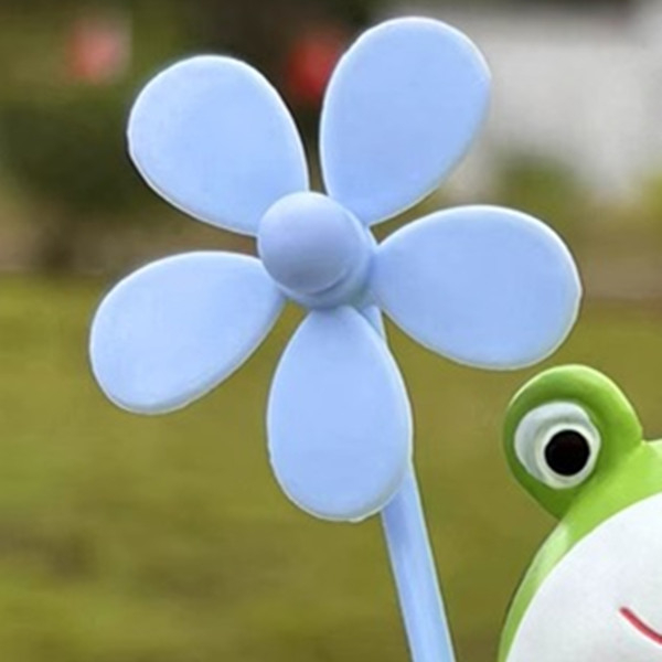 Ornament pentru bicicletă: broscuță desen animat cu vânt, motif libelulă de bambus, rășină