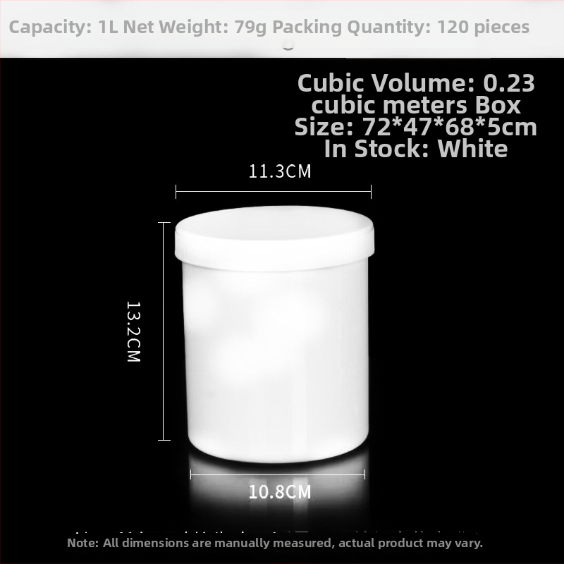 Plastični spremnik za hranu s unutarnjim poklopcem, za praškaste grickice; PP materijal; marka Huatuo; vrsta pakiranja: kanta; licenca xk16-204-04545