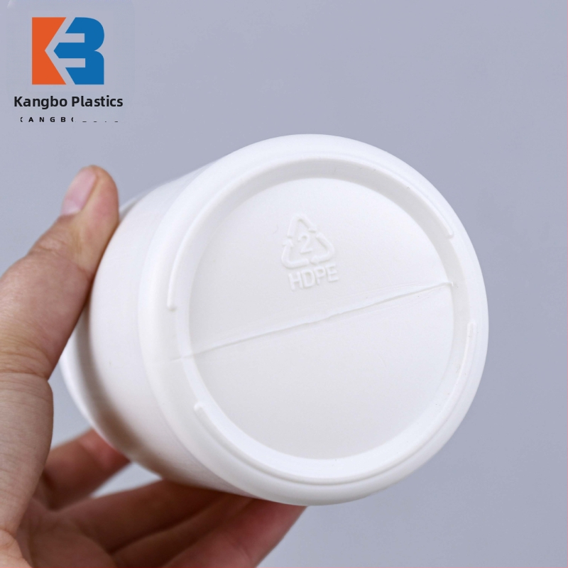 HDPE plastová dóza na pastu masky so širokým otvorom, uzavretá, kapacita 150/350/500 g, samolepiace štítky