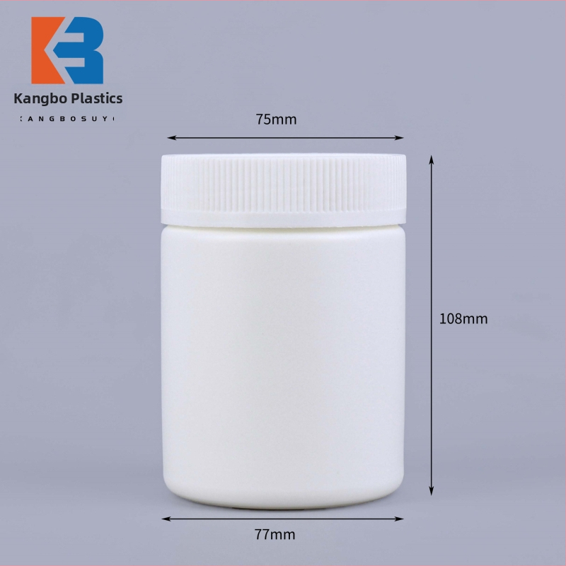 HDPE plastová dóza na pastu masky so širokým otvorom, uzavretá, kapacita 150/350/500 g, samolepiace štítky