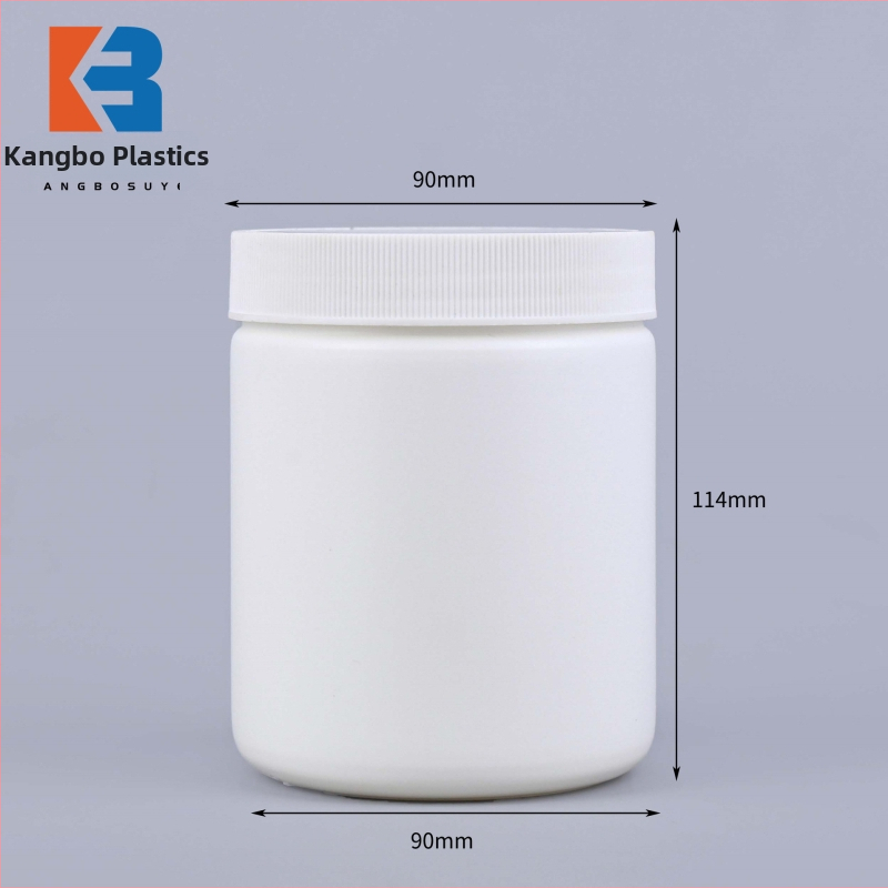 HDPE plastová dóza na pastu masky so širokým otvorom, uzavretá, kapacita 150/350/500 g, samolepiace štítky