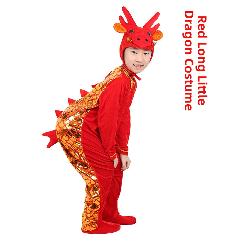 Dječji kostim za nastupe s životinjama — crtani stil, gusta baršunasta tkanina, poliester