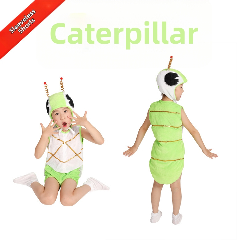 Dječji kostim za nastupe s životinjama — crtani stil, gusta baršunasta tkanina, poliester