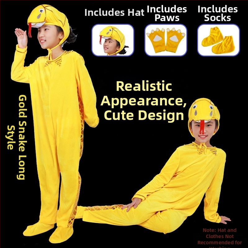 Dječji kostim za nastupe s životinjama — crtani stil, gusta baršunasta tkanina, poliester