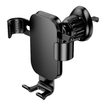 Suport auto pentru telefon din aliaj de aluminiu, cu montaj prin gravitație pentru ventilația aerului, compatibil cu navigație pe ecran mare