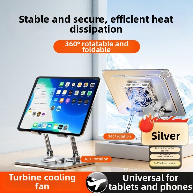 Suport de birou pentru telefon și tabletă, cu disipare a căldurii, rotire 360°, pliabil