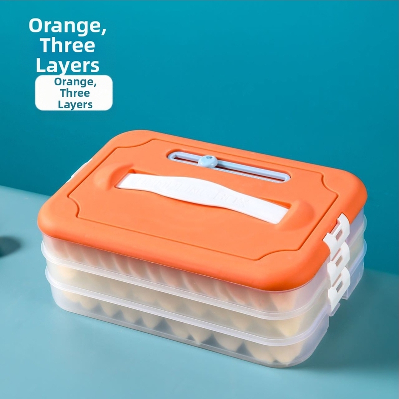 Plastična kutija za knedle za zamrzavanje s višeslojnom posudom, Godsend, crtani stil