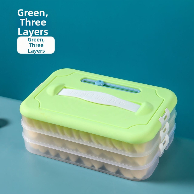 Plastična kutija za knedle za zamrzavanje s višeslojnom posudom, Godsend, crtani stil