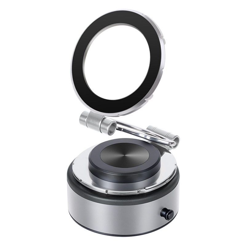 360°-os forgatható autós telefon-tartó, szívófejes rögzítés a műszerfalra, mágneses rögzítés, univerzális kompatibilitás, testreszabható