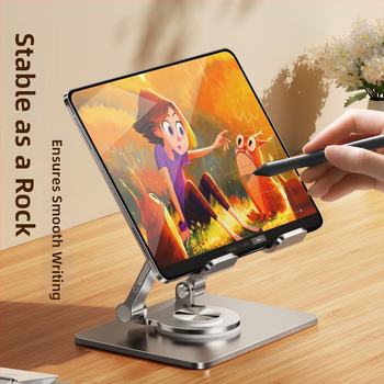 Suport pentru tabletă pentru birou, rotativ, ridicare și pliere, model JZ-2082, compatibil cu iPad/iPhone/iPod touch, greutate 480 g