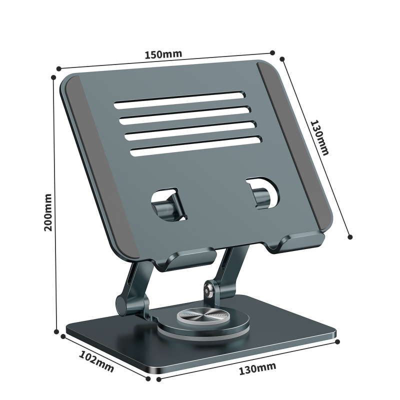 Suport pentru tabletă pentru birou, rotativ, ridicare și pliere, model JZ-2082, compatibil cu iPad/iPhone/iPod touch, greutate 480 g