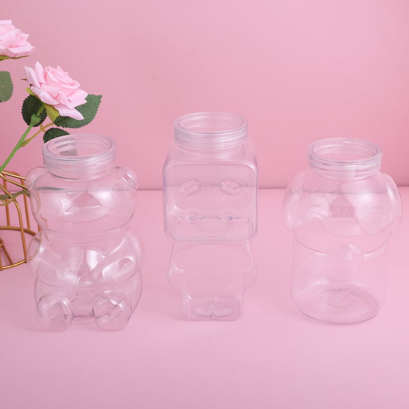 Prozirna PET boca za želje s drvenim čepom – DIY boca u obliku zvjezdice, konzerva pakiranje, varijante Robot, Slon, Baby Medvjed, Artikl 12/12/1, Podrijetlo Yiwu, Kina