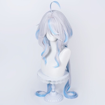 Cosplay paróka Silk Joy — hosszú, egyenes haj ferde frufruval, szimulált fejbőr, hőálló rost, festhető vagy göndöríthető, anime stílus