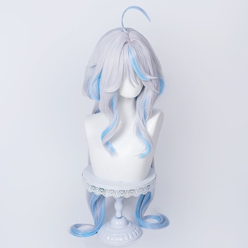 Cosplay paróka Silk Joy — hosszú, egyenes haj ferde frufruval, szimulált fejbőr, hőálló rost, festhető vagy göndöríthető, anime stílus