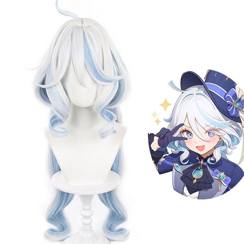 Cosplay paróka Silk Joy — hosszú, egyenes haj ferde frufruval, szimulált fejbőr, hőálló rost, festhető vagy göndöríthető, anime stílus