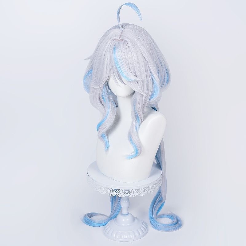 Cosplay paróka Silk Joy — hosszú, egyenes haj ferde frufruval, szimulált fejbőr, hőálló rost, festhető vagy göndöríthető, anime stílus