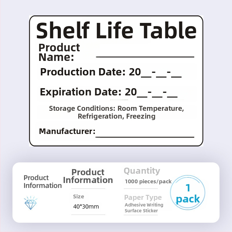Etiketa datuma proizvodnje i roka trajanja, samoljepljiva, lako se odvaja, ručne naljepnice