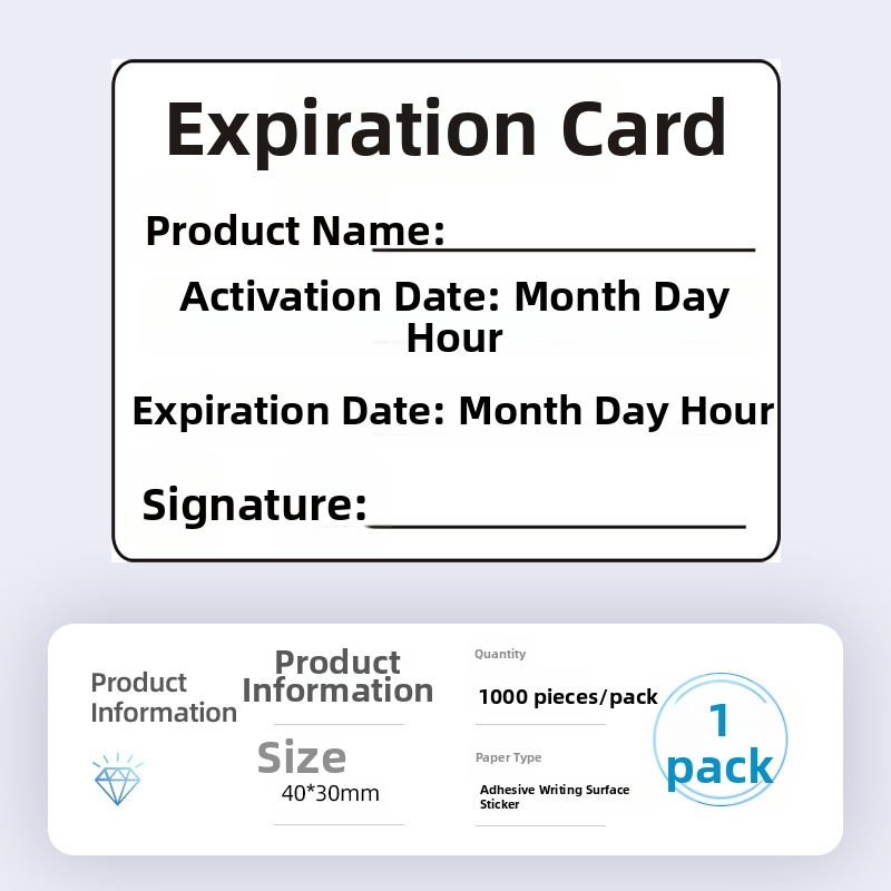 Etiketa datuma proizvodnje i roka trajanja, samoljepljiva, lako se odvaja, ručne naljepnice