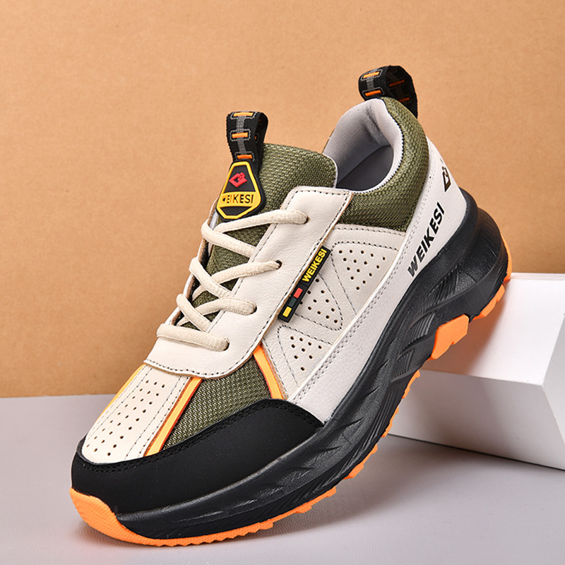 Niske planinarske tenisice za vanjsku upotrebu s antislip gumom, gornji dio od sintetičke kože, mrežasti unutrašnji dio, prednje vezivanje, pogodne za sve sezone