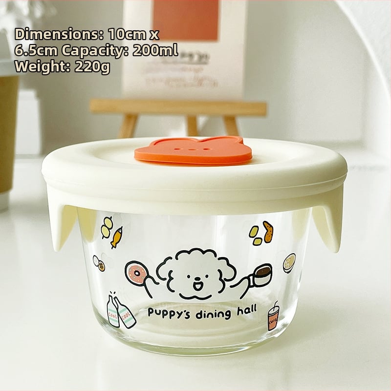 Κουτί γευμάτων από θερμοανθεκτικό γυαλί, ορθογώνιο σχήμα, συμβατό με φούρνο μικροκυμάτων, διαχωριστικά και σφράγιση, χωρητικότητα 800–1000 ml