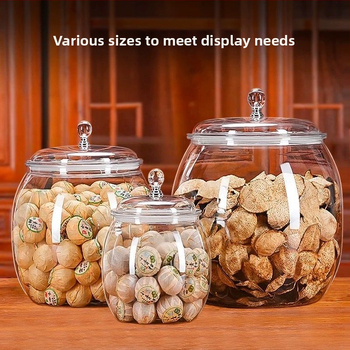 Контейнер за съхранение на чай и сушена портокалова кора, пластмасов с уплътнение, хранителен клас, прозрачен PET, с капак, капацитети 6 л, 11 л и 18 л