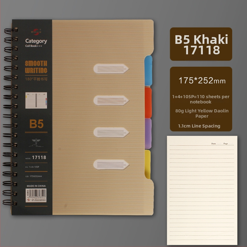 Hrubšie spiralové poznámkové zošity na triedenie s oddelovačmi strán – dar pre spolužiakov