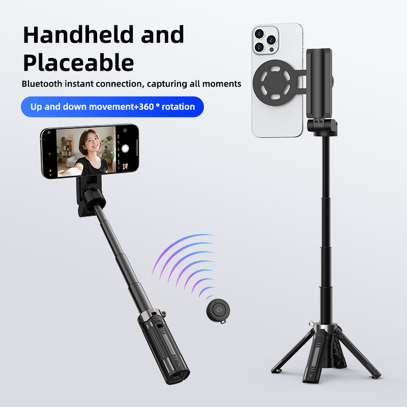 Bluetooth selfie štapić s teleskopskim četveronožnim stativom za mobitele, prijenosni stabilizator protiv podrhtavanja