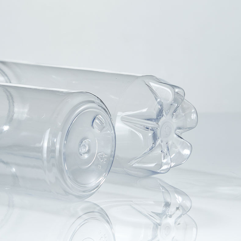 PET пластмасова бутилка за напитки с голям отвор и капак, модел 202#, печатано лого, капацитет 500 ml / 330 ml / 360 ml