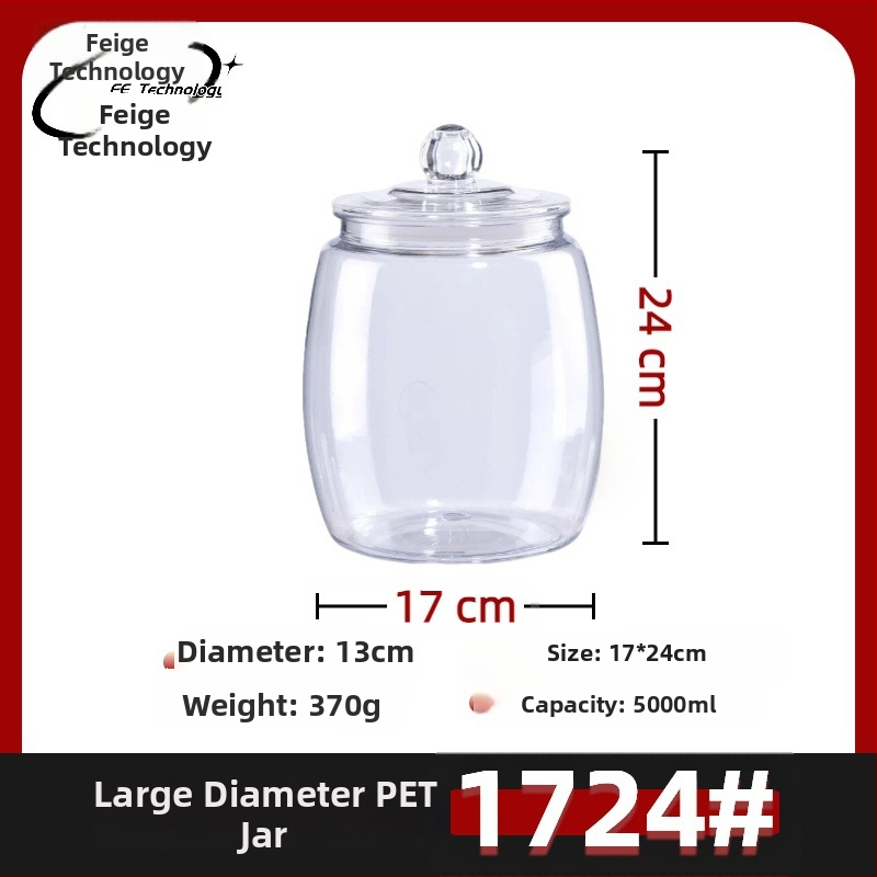 PET skladovacia fľaša s viečkom zo silikónového prstenca, vyrobená technikou blow molding, objem 4000–8000 ml