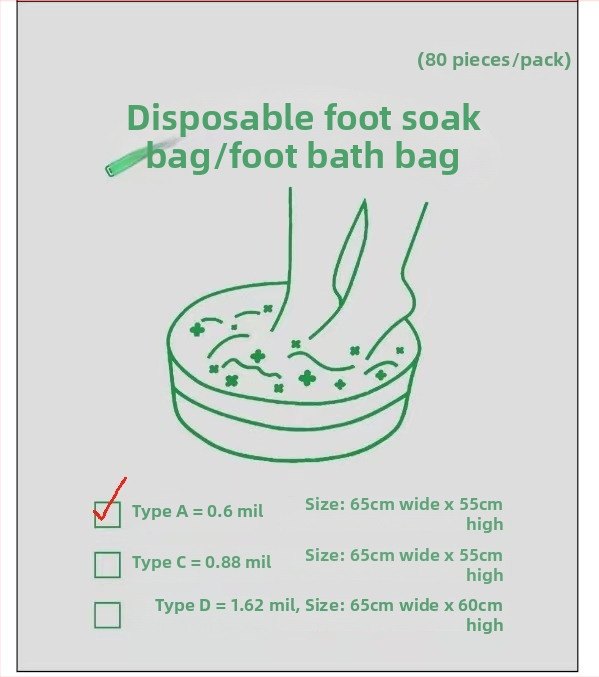 Ubag Taška na namáčanie nôh – plastová, recyklovateľná, 99% čistý materiál, bez loga, na kúpeľ nôh