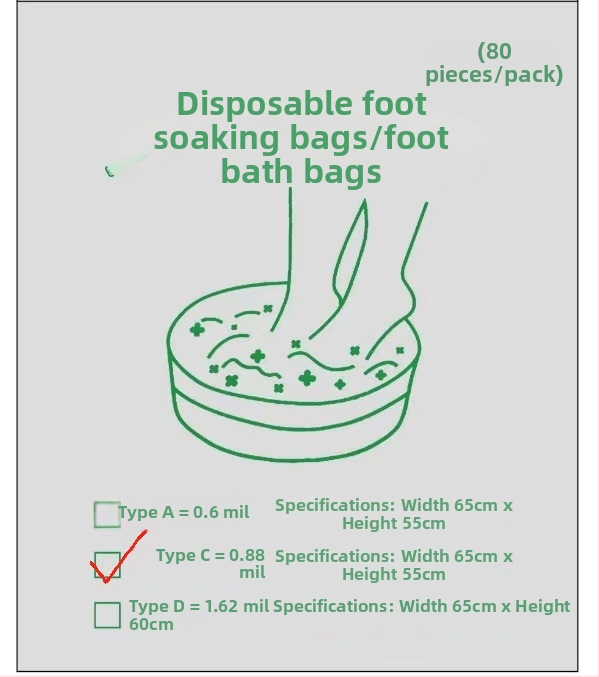Ubag Taška na namáčanie nôh – plastová, recyklovateľná, 99% čistý materiál, bez loga, na kúpeľ nôh