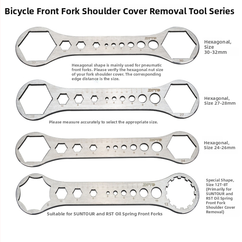 ZTTO MTB kerékpár első villás légkürt csavarjának leszereléséhez használt kulcs — Rozsdamentes acél; Termékkategória: Kulcs; Feldolgozás testreszabása: Igen; Márka: ZTTO; Licencelt magán címke: Igen; Kompatibilis SunTour, RST