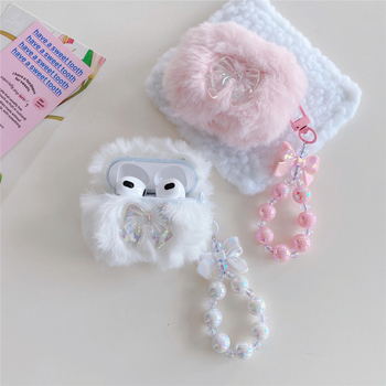 AirPods Pro 2 védőtok plüss masnival – TPU, injekciós formázás, karikatúra dizájn, kompatibilis AirPods Pro 2