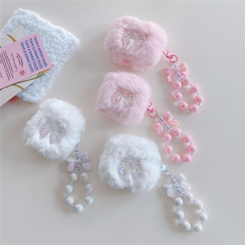 AirPods Pro 2 védőtok plüss masnival – TPU, injekciós formázás, karikatúra dizájn, kompatibilis AirPods Pro 2