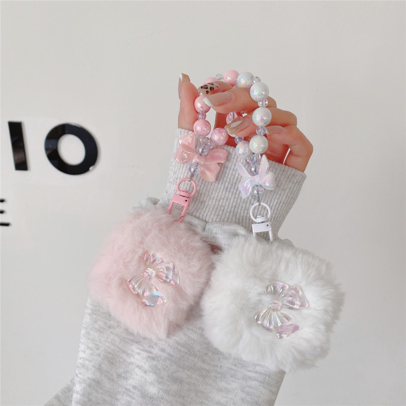 AirPods Pro 2 védőtok plüss masnival – TPU, injekciós formázás, karikatúra dizájn, kompatibilis AirPods Pro 2