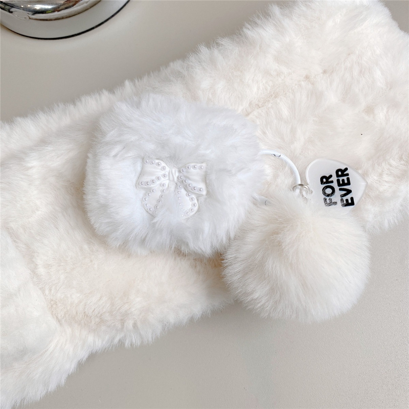 AirPods Pro 2 védőtok plüss masnival – TPU, injekciós formázás, karikatúra dizájn, kompatibilis AirPods Pro 2