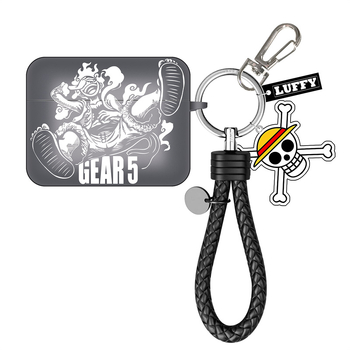 AirPods tok One Piece Luffy, TPU puha tok, reliefes gravírozás, Apple-kompatibilis