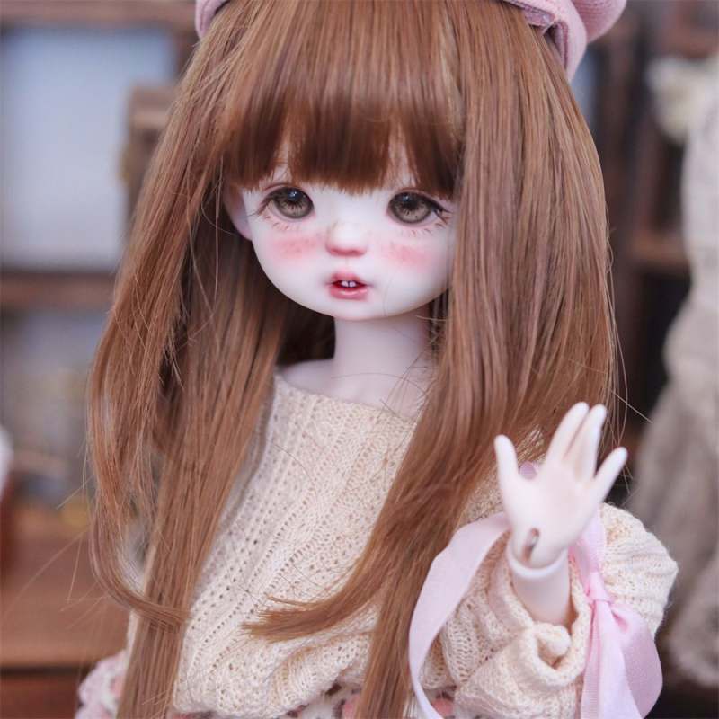 Set perika za lutke - otporan na visoke temperature, duga kosa, promjena frizure, bez bojenja ili peglanja