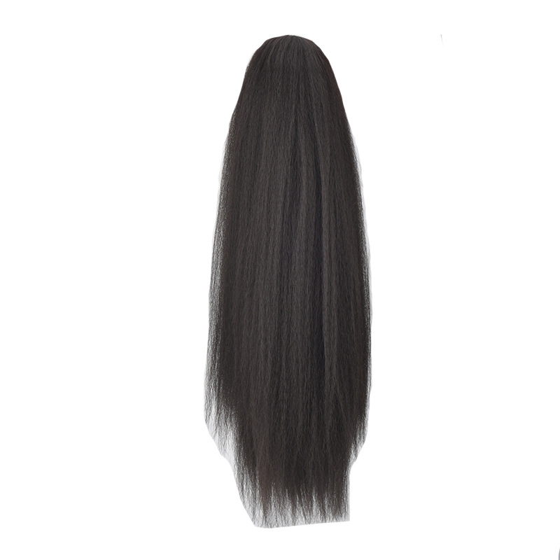 Ponytail s vrpcom, vlakna otporna na toplinu, kinky straight tekstura, pahuljast volumen, dlačice u snopovima