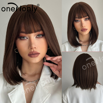 Női paróka, rövid egyenes haj, qi frufru, házi selyem rostból, modell ss189