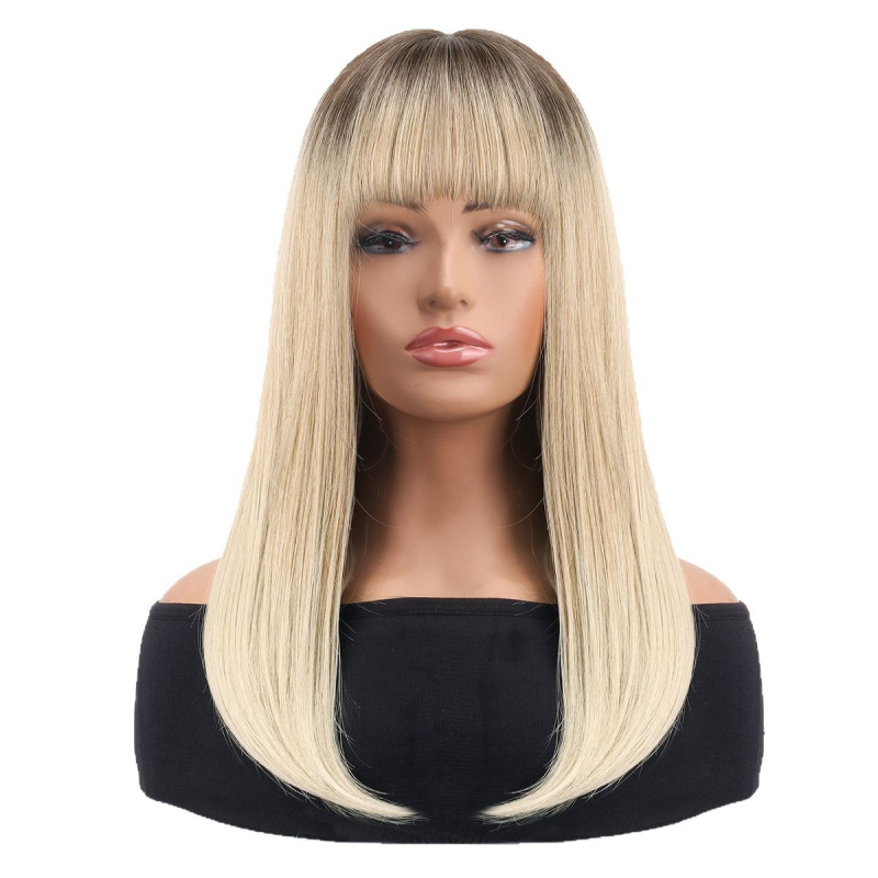 Perika s Qi šiškama, prirodan stil, vlakno otporno na visoke temperature, model TL008