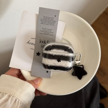 AirPods Pro 2 tok, csillag- és csíkos dizájn, domborított kivitel, PC anyag, puha tok