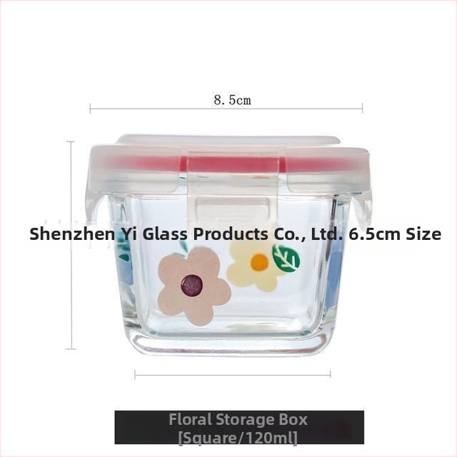 Μονωμένο κουτί φαγητού από πυρίμαχο γυαλί μποροσίλι – Ασφαλές για φούρνο μικροκυμάτων, Χωρητικότητα 301–500 ml, Καρτούν σχέδιο, Μονοστρωματικό