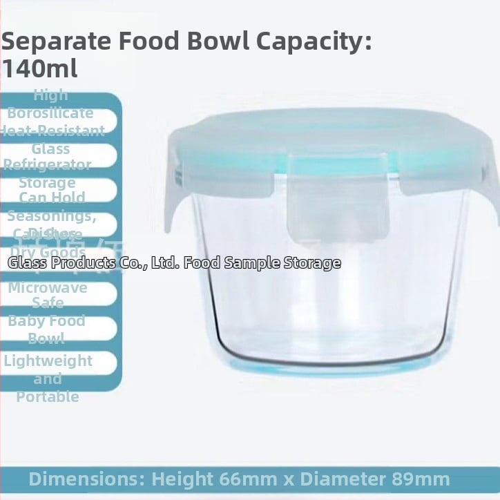 Μονωμένο κουτί φαγητού από πυρίμαχο γυαλί μποροσίλι – Ασφαλές για φούρνο μικροκυμάτων, Χωρητικότητα 301–500 ml, Καρτούν σχέδιο, Μονοστρωματικό