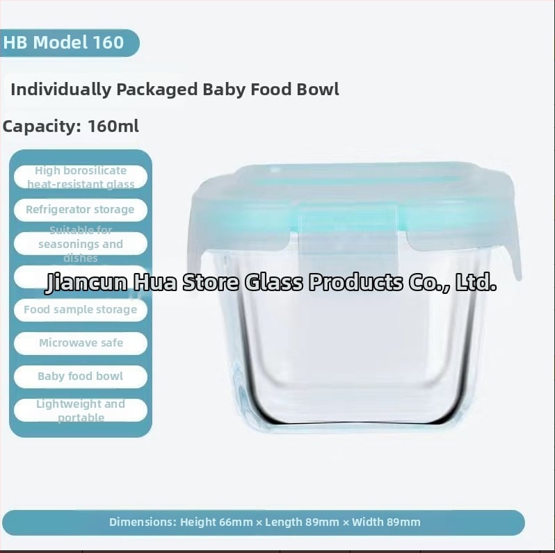 Μονωμένο κουτί φαγητού από πυρίμαχο γυαλί μποροσίλι – Ασφαλές για φούρνο μικροκυμάτων, Χωρητικότητα 301–500 ml, Καρτούν σχέδιο, Μονοστρωματικό