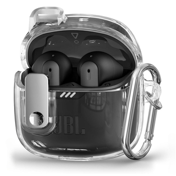 Калъф за JBL Tune Flex2 безжични слушалки, TPU прозрачен мек корпус, преносим, инжекционно формован, съвместим с модел 7483646